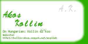 akos kollin business card